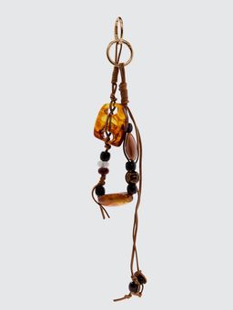 Pomelo - Beaded Keyring Accessory - Brown