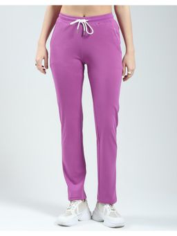 Rock.it - Women Solid Regular Fit Pant-Purple