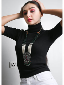 Odette - Green Metal Necklace Set (Set of 2)