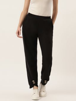 BRINNS - Women Fleece Black Joggers