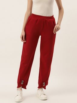 BRINNS - Women Fleece Maroon Joggers