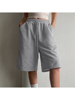 Outzidr - Grey Bermuda Drawstring Shorts