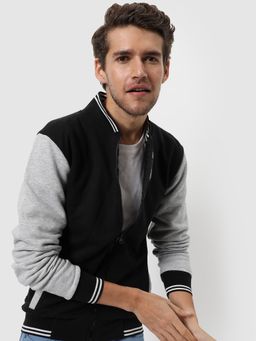 Campus Sutra - Colorblocked Varsity Jacket Constrast