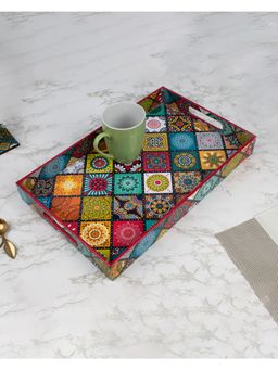 Voncasa - Traditional Mdf Multi Style Tray With Handle