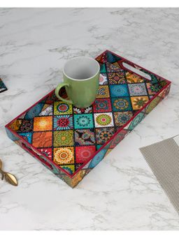 Voncasa - Traditional Multi Style Tray With Handle