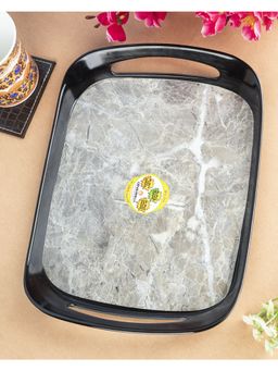 Voncasa - Market 99 Melamine Wooden Print Small Serving Tray For Kitchen