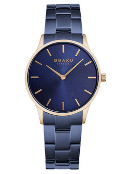 Obaku - Lyng Lille Bahama V247Lxvlsl Analog Blue Dial Watch for Women