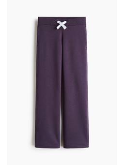 H&M - Girls Purple Loose Fit Wide Sports Trackpant