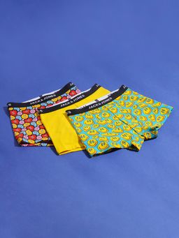 Jack & Jones Junior - Boys Smiley Print Trunks (Pack of 3)