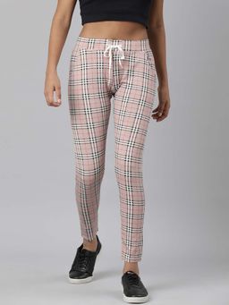 SHOWOFF - Mauve Checks Jeggings