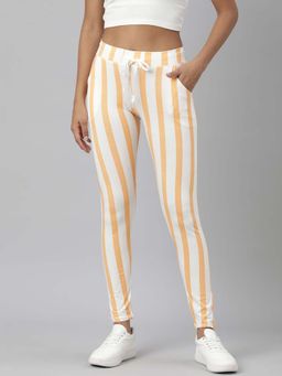 SHOWOFFFF - Orange Stripes Jeggings
