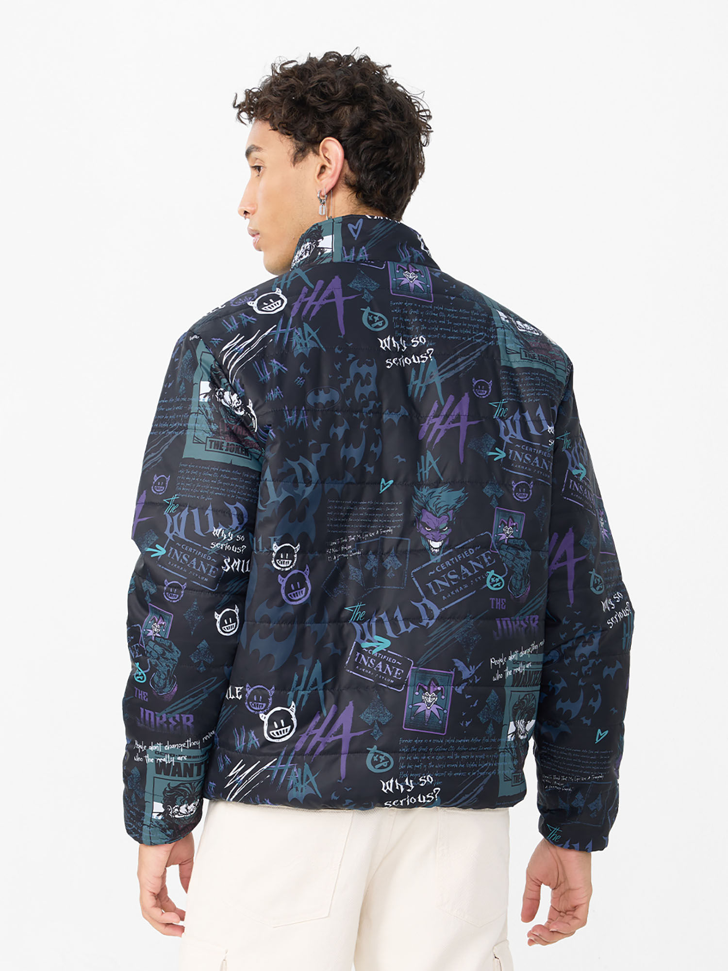 Buy The Souled Store Official Joker Insane Men Reversible Puffer