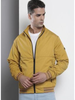 The Indian Garage Co - Men Slim Fit Solid High Neck Full Sleeves Jacket