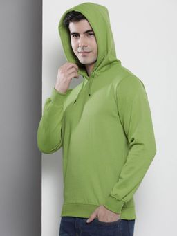 The Indian Garage Co - Men Regular Fit Solid Hooded Full Sleeves Sweatshirt