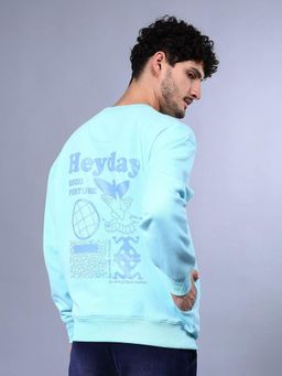 The Indian Garage Co - Men Oversized Fit Printed Crew Neck Full Sleeves Sweatshirt