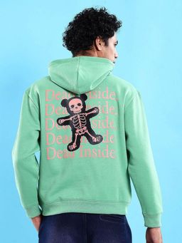 The Indian Garage Co - Men Relaxed Fit Printed Hooded Full Sleeves Sweatshirt