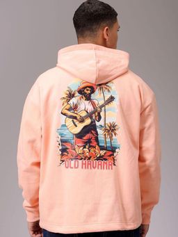 The Indian Garage Co - Men Oversized Fit Printed Hooded Full Sleeves Sweatshirt