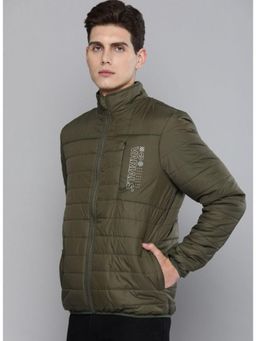 The Indian Garage Co - Men Slim Fit Solid High Neck Full Sleeves Jacket