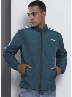 The Indian Garage Co - Men Slim Fit Printed High Neck Full Sleeves Jacket