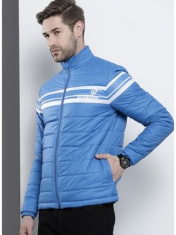 The Indian Garage Co - Men Slim Fit Colorblock High Neck Full Sleeves Jacket