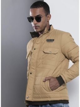 The Indian Garage Co - Men Slim Fit Solid High Neck Full Sleeves Jacket