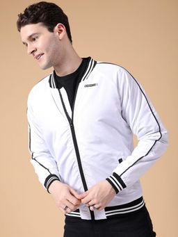 The Indian Garage Co - Men Slim Fit Solid High Neck Full Sleeves Jacket