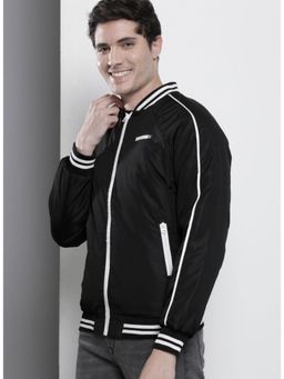 The Indian Garage Co - Men Slim Fit Solid High Neck Full Sleeves Jacket