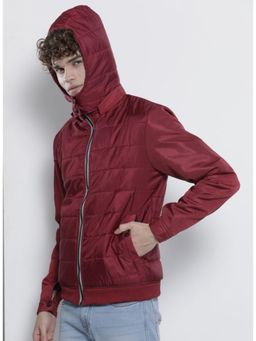 The Indian Garage Co - Men Slim Fit Solid High Neck Full Sleeves Jacket