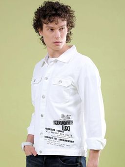 The Indian Garage Co - Men Slim Fit Printed Collar Neck Full Sleeves Jacket