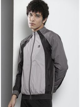 The Indian Garage Co - Men Regular Fit Printed High Neck Full Sleeves Windcheater