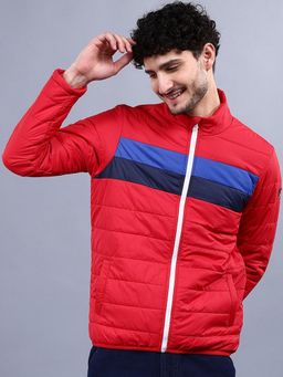 The Indian Garage Co - Men Regular Fit Colorblock High Neck Full Sleeves Jacket