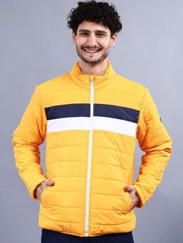 The Indian Garage Co - Men Regular Fit Colorblock High Neck Full Sleeves Jacket