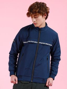 The Indian Garage Co - Men Regular Fit Printed High Neck Full Sleeves Jacket