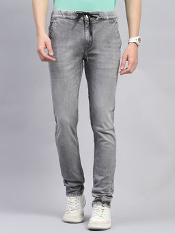Monte Carlo - Men Grey Light Wash Regular Fit Denim Jeans