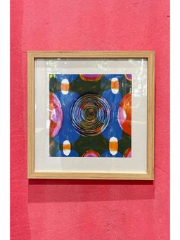 Freedom Tree - Marica Trippy Swirl Blue Graphic Wall Art With Acrylic Frame