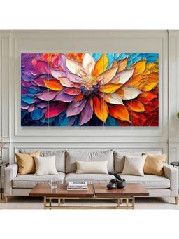 Artsense - Colorful Floral Abstract Wall Art (Pack of 5)