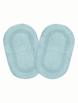 Saral Home - Light Green Cotton Set of 2 Bathmats - 45 x 70 cm