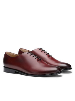 Saint G - Maroon Leather Oxford Shoes