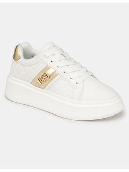 U.S. POLO ASSN. - Women Elowen Round Toe Lace Ups Sneakers with Gold Hardware