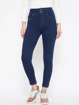 CAMLA - Barcelona High- Rise Navy Blue Skinny Fit Jeans For Women