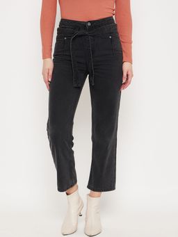 CAMLA - Barcelona Belted Waist Black Flared Jeans