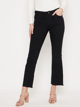 CAMLA - Barcelona Raw Hem Low Rise Black Bootcut Jeans