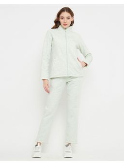 Madame - M Secret Solid Mint Green Track Suit (Set of 2)
