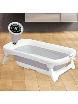 R for Rabbit - Grey & White Bubble Double Smart Baby Bath Tub
