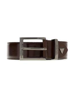 Guess - Brown Leather Solid Men Belt