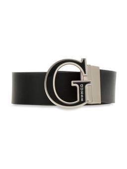 Guess - Black Leather Solid Men Reversible Belt