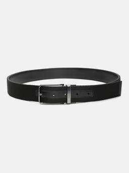 Calvin Klein - Solid Black Leather Classic Belt