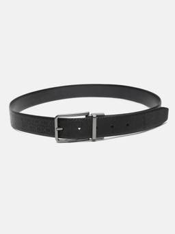 Calvin Klein - Small Logo Black Leather Reversible Belt
