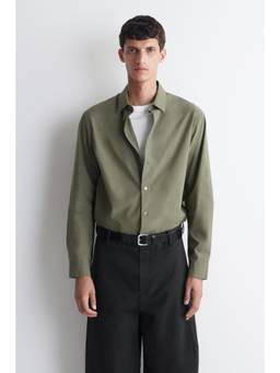 COS - Men Green RELAXED PIMA COTTON-POPLIN SHIRT