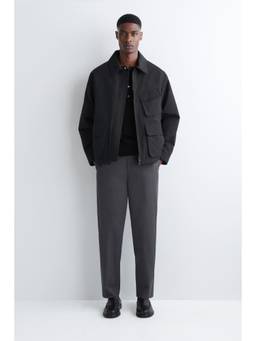 COS - Men Grey COTTON REGULAR-FIT TAPERED CHINOS
